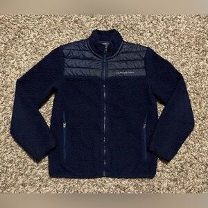 Vineyard Vines Navy Full Zip Sherpa Jacket Boys S 8-10 Years